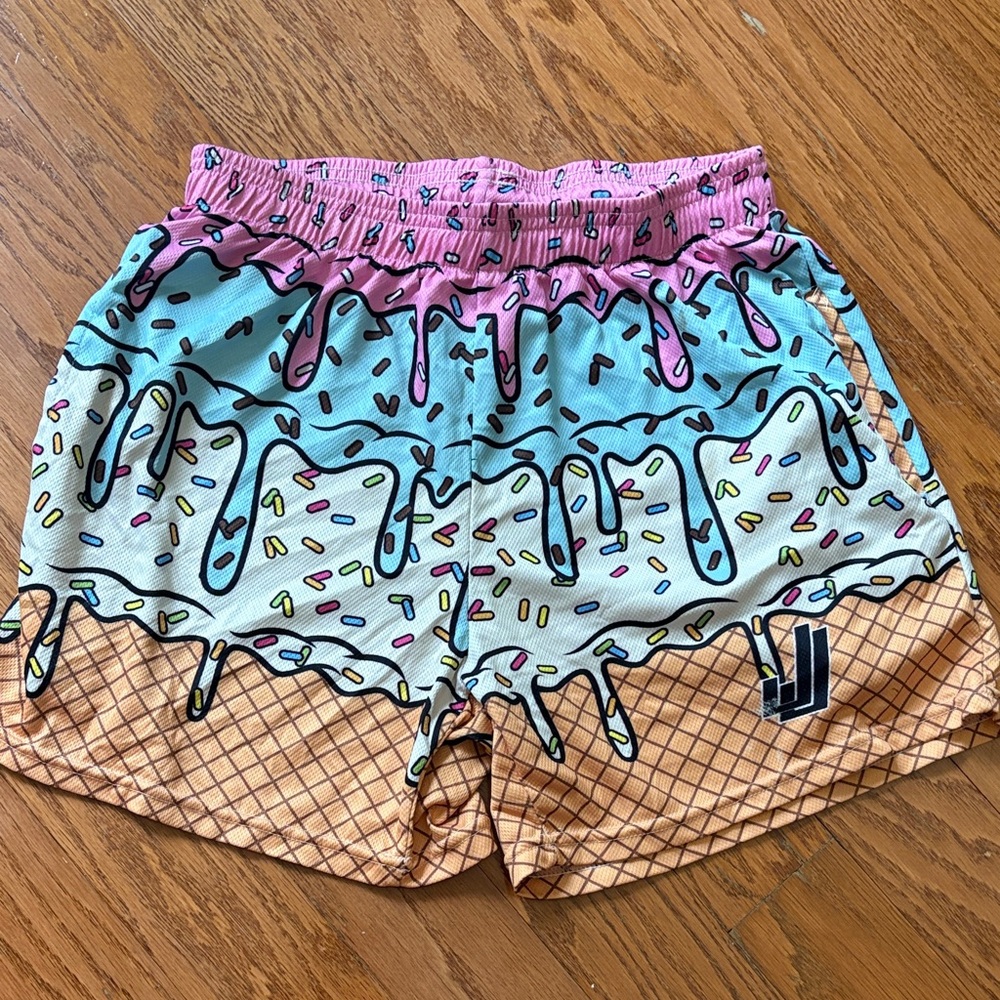 Colorful Ice Cream Print Men Shorts